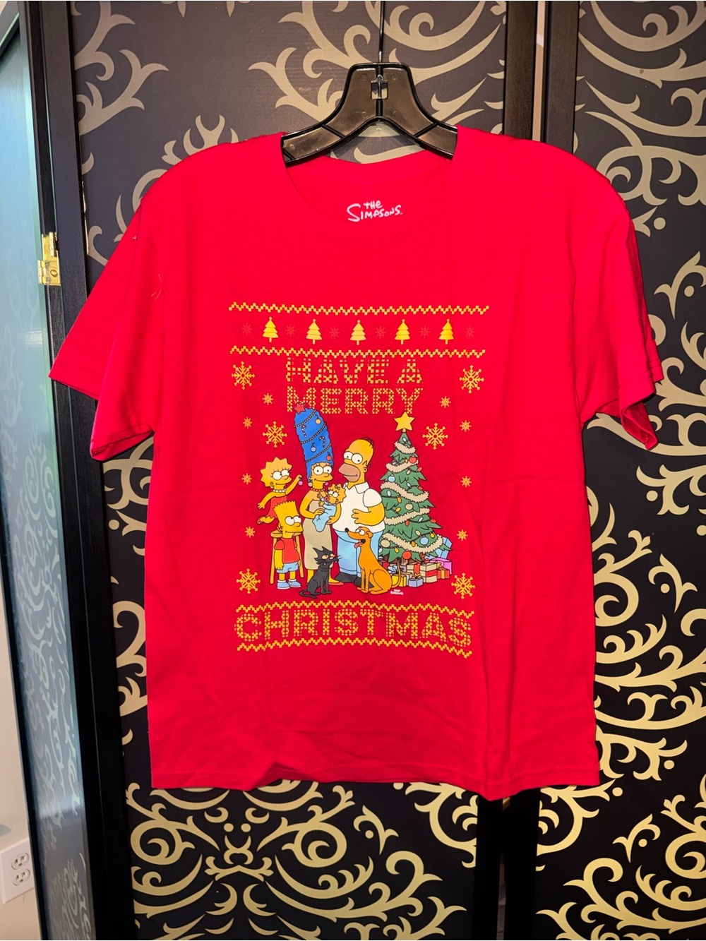 Kids' Red The Simpsons 'Have a Nerdy Christmas' Graphic Tee